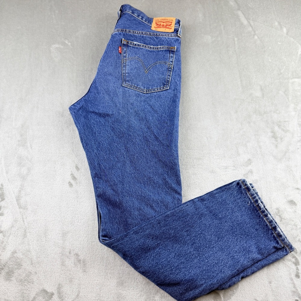 Levi's 501 Original Fit Distressed Jeans Medium Wash Denim 12501-0421 W30 L32‎
